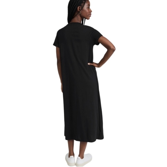 HATCH The Easy Going Nursing Black Slouch Tee Dress 100% Organic Cotton Size 2 - Picture 12 of 14